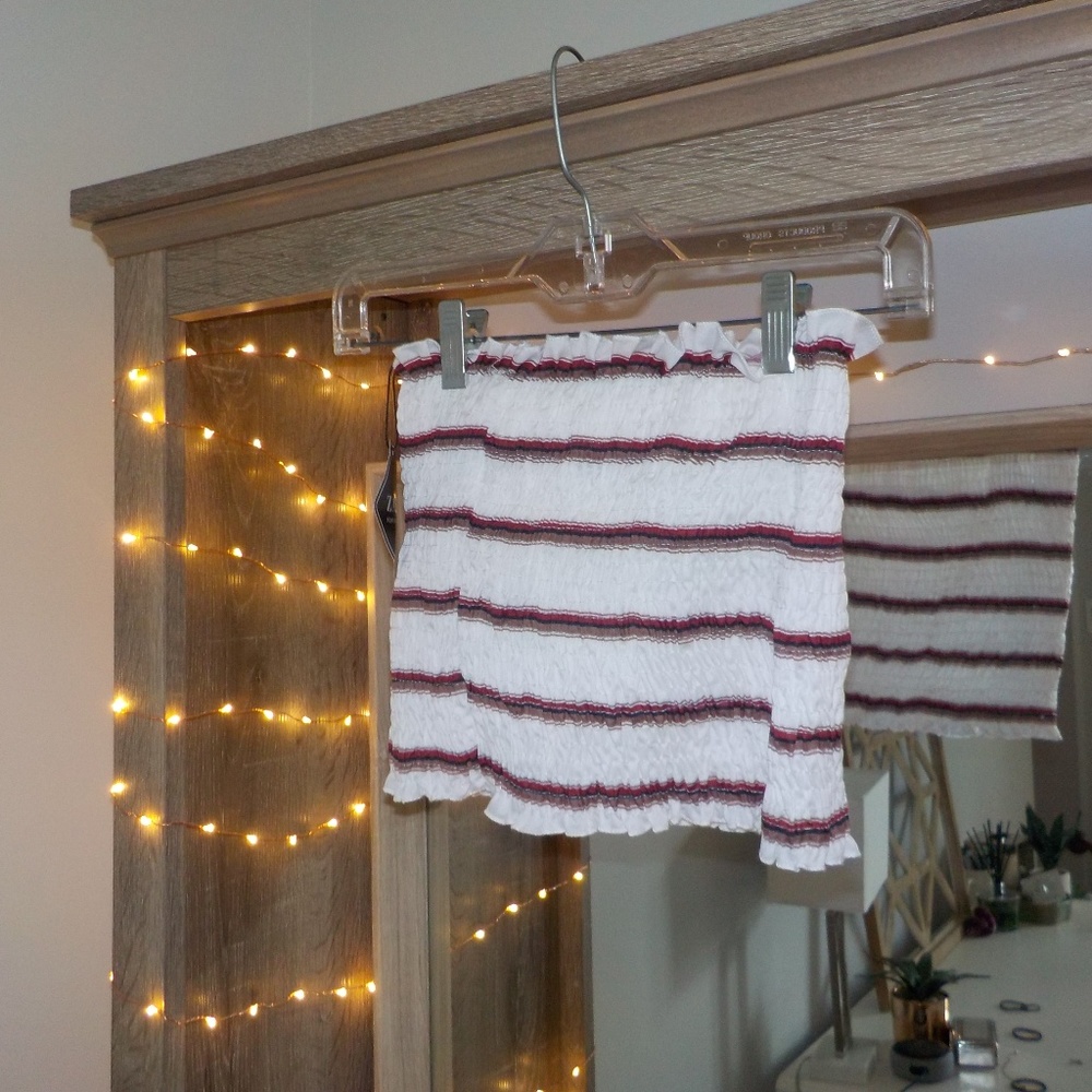 ZAFUL 🌻 white brown red tube top